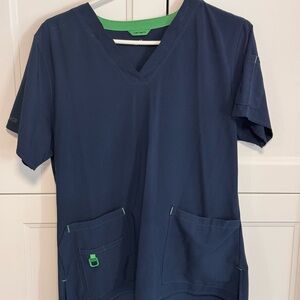 Carhartt Navy Blue Scrub Top